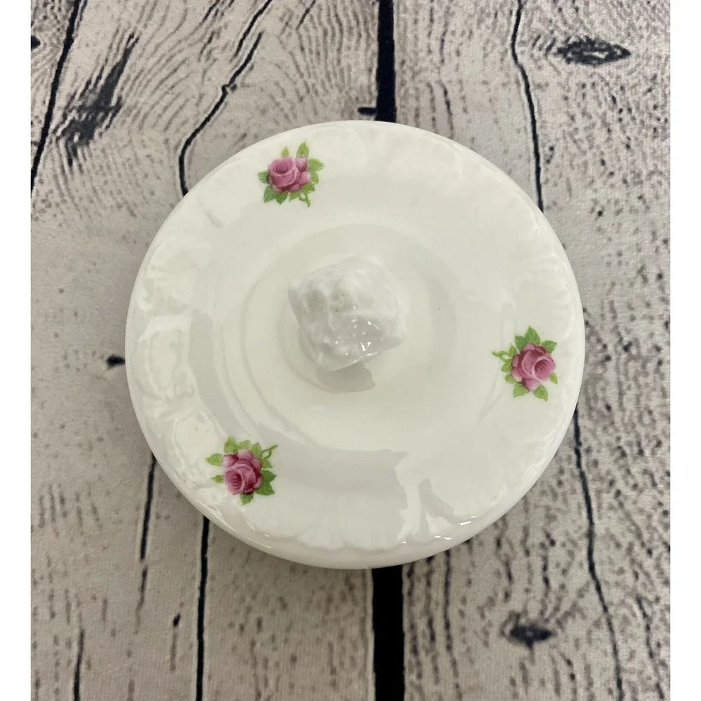 Royal Stafford‎ Bone China Covered Butter Dish Pink Rose Cottage Core